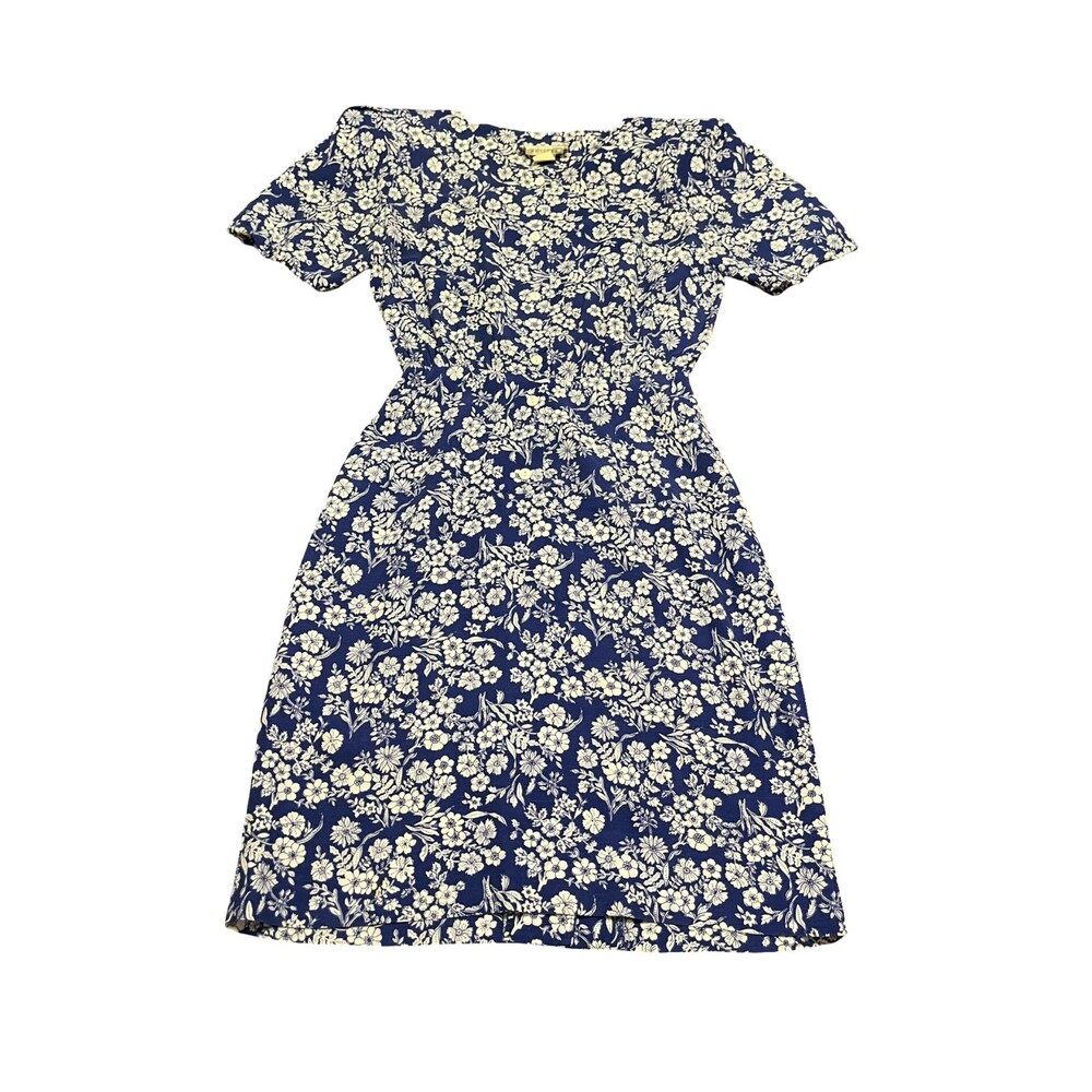 🔥 VINTAGE Jane Singer Floral Button Dress, Petite 2 EUC ! 🔥